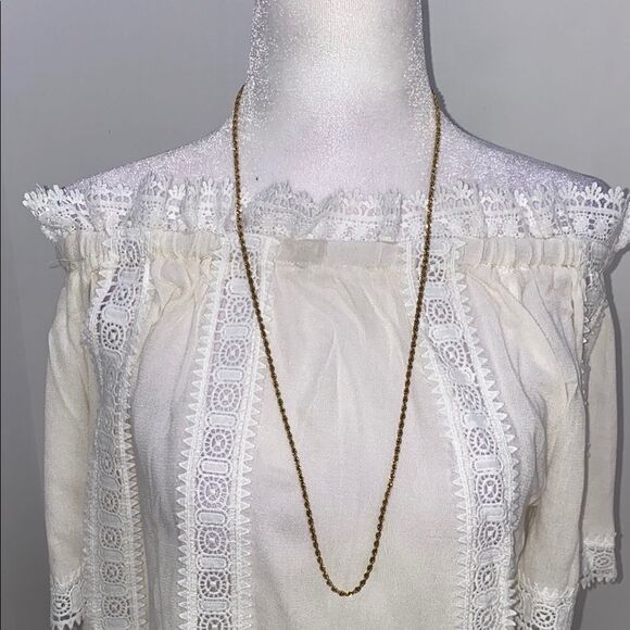 Mens Ladies 1/10th 10K Yellow Gold  Rope Chain Necklace 30" Length - Picture 1 of 10